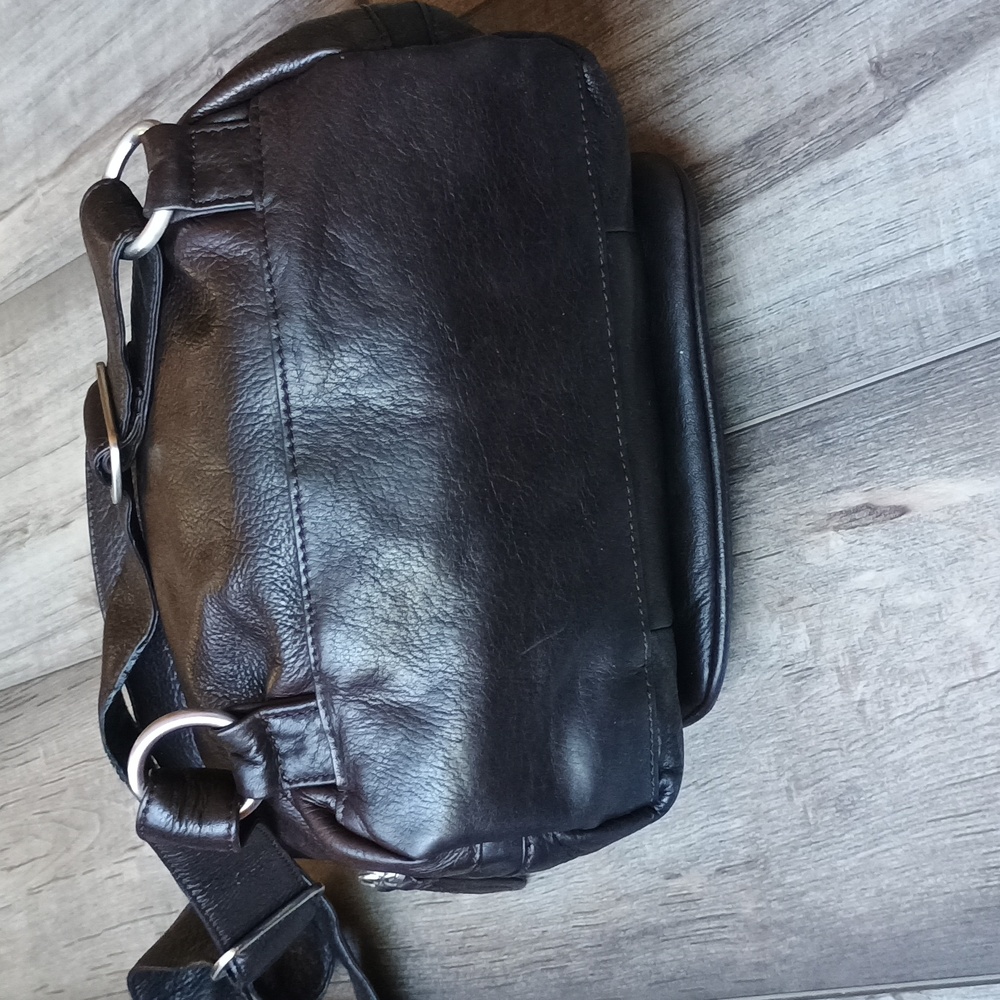 Osgoode Marley Elegant Dark Brown Leather Purse Backpack - Picture 4 of 16